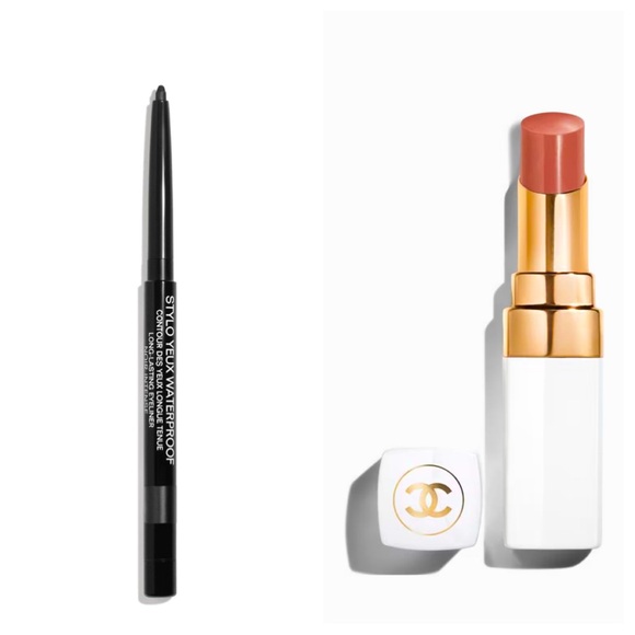 CHANEL BEAUTY ✨NIB✨ MAKE UP BUNDLE Rouge Coco Baume & Eyeliner - Picture 1 of 8
